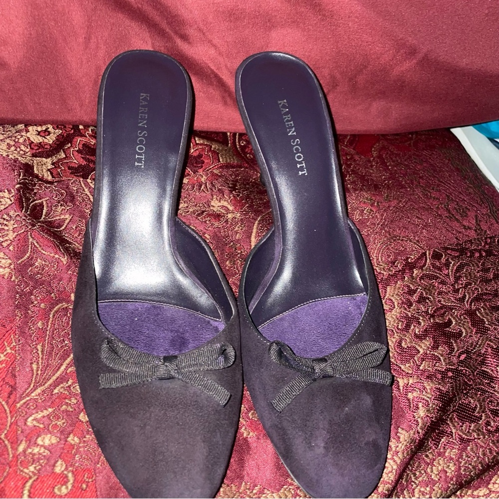 Karen Scott Suede Stilletto Mules